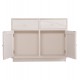 ΜΠΟΥΦΕΣ ΣΕΙΡΑ SANTORINI HM18046 MDF ΣΕ ΥΠΟΛΕΥΚΟ ΧΡΩΜΑ-2 ΣΥΡΤΑΡΙΑ & 2 ΠΟΡΤΕΣ 107x38x82,5Υεκ.