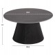 ΤΡΑΠΕΖΙ ΣΑΛΟΝΙΟΥ DUNCAN HM18022.01 ΚΕΡΑΜΙΚΟ TOP-MDF ΒΑΣΗ-ΜΑΥΡΟ Φ80x41Υεκ.