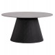 ΤΡΑΠΕΖΙ ΣΑΛΟΝΙΟΥ DUNCAN HM18022.01 ΚΕΡΑΜΙΚΟ TOP-MDF ΒΑΣΗ-ΜΑΥΡΟ Φ80x41Υεκ.