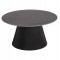 ΤΡΑΠΕΖΙ ΣΑΛΟΝΙΟΥ DUNCAN HM18022.01 ΚΕΡΑΜΙΚΟ TOP-MDF ΒΑΣΗ-ΜΑΥΡΟ Φ80x41Υεκ.