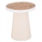ΤΡΑΠΕΖΑΚΙ ΒΟΗΘΗΤΙΚΟ DENTON HM18023.02 MDF TOP ΦΥΣΙΚΟ ΞΥΛΟΥ-ΒΑΣΗ ΛΕΥΚΗ Φ45x51,5Υεκ.