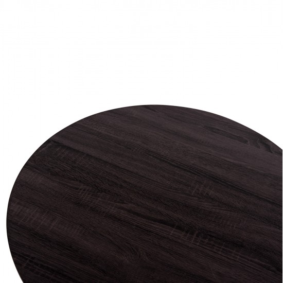 ΤΡΑΠΕΖΙ ΣΑΛΟΝΙΟΥ SEWELL HM18033 MDF ΣΕ ZEBRANO-ΜΕΤΑΛΛΙΚΑ ΠΟΔΙΑ-WICKER Φ80x46,5Υεκ.