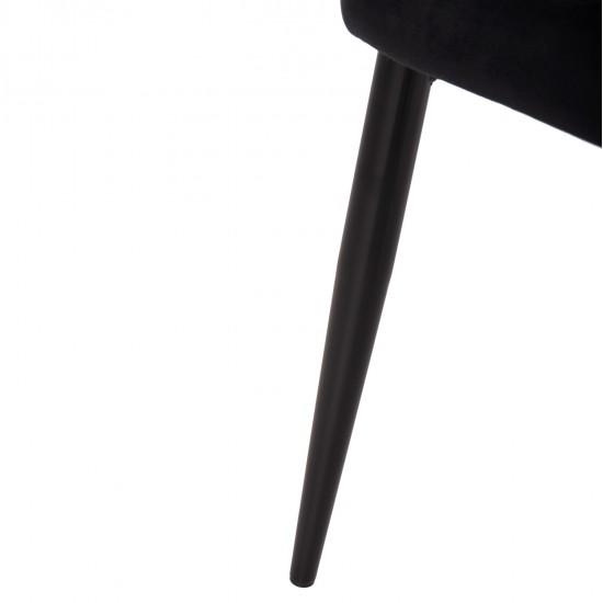 ΚΑΡΕΚΛΑ SERENITY HM8527.14 ΒΕΛΟΥΔΟ ΜΑΥΡΟ ΜΕ ΜΑΥΡΑ ΜΕΤΑΛΛΙΚΑ ΠΟΔΙΑ 51x54x83,5Υεκ.