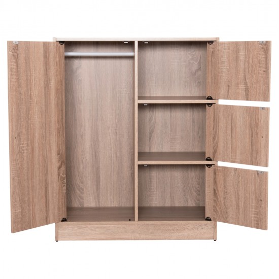 ΝΤΟΥΛΑΠΙ ΜΕ 4 ΑΠΟΘ.ΧΩΡΟΥΣ MATIN HM2479.02 SONAMA OAK ΜΕΛΑΜΙΝΗ 80x39,5x99,5Υεκ.