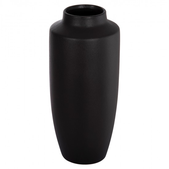 ΕΠΙΤΡΑΠΕΖΙΟ ΚΕΡΑΜΙΚΟ ΔΙΑΚΟΣΜΗΤΙΚΟ ΒΑΖΟ GALAD HM4587.02 ΜΑΥΡΟ ΜΑΤ Φ17,5x40Υ εκ.