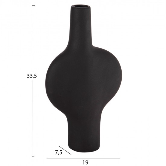 ΕΠΙΤΡΑΠΕΖΙΟ ΚΕΡΑΜΙΚΟ ΔΙΑΚΟΣΜΗΤΙΚΟ ΣΕΙΡΑ ARKEN HM4620.02 ΜΑΥΡΟ ΜΑΤ 19x7,5x33,5Υεκ