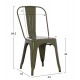 ΚΑΡΕΚΛΑ ΜΕΤΑΛΛΙΚΗ MELITA-PRO HM8641.43 ΣΕ DARK OLIVE GREEN 44x47x84.5Υεκ.