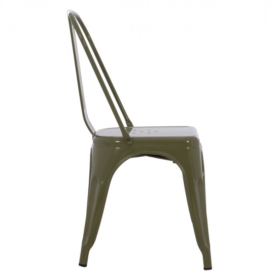 ΚΑΡΕΚΛΑ ΜΕΤΑΛΛΙΚΗ MELITA-PRO HM8641.43 ΣΕ DARK OLIVE GREEN 44x47x84.5Υεκ.