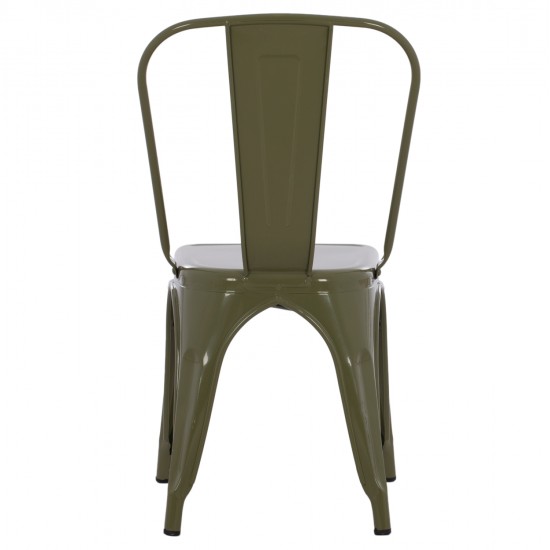 ΚΑΡΕΚΛΑ ΜΕΤΑΛΛΙΚΗ MELITA-PRO HM8641.43 ΣΕ DARK OLIVE GREEN 44x47x84.5Υεκ.