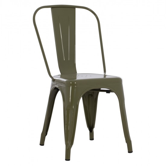 ΚΑΡΕΚΛΑ ΜΕΤΑΛΛΙΚΗ MELITA-PRO HM8641.43 ΣΕ DARK OLIVE GREEN 44x47x84.5Υεκ.
