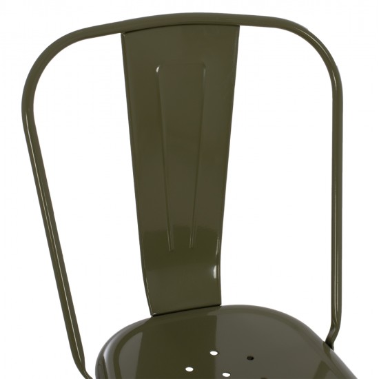 ΚΑΡΕΚΛΑ ΜΕΤΑΛΛΙΚΗ MELITA-PRO HM8641.43 ΣΕ DARK OLIVE GREEN 44x47x84.5Υεκ.