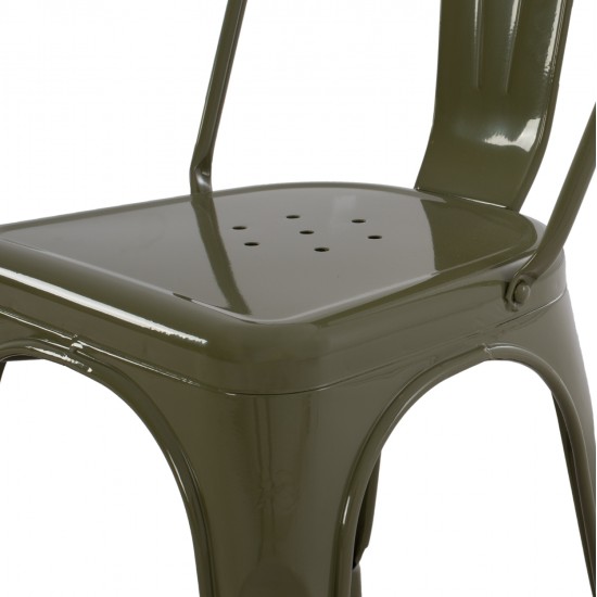 ΚΑΡΕΚΛΑ ΜΕΤΑΛΛΙΚΗ MELITA-PRO HM8641.43 ΣΕ DARK OLIVE GREEN 44x47x84.5Υεκ.