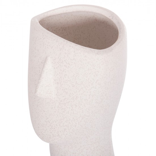 ΕΠΙΤΡΑΠΕΖΙΟ ΚΕΡΑΜΙΚΟ ΔΙΑΚΟΣΜΗΤΙΚΟ HUMANS HM4632 ΥΠΟΛΕΥΚΟ ΚΡΥΣΤΑΛΛΙΚΟ Φ13x22Υεκ