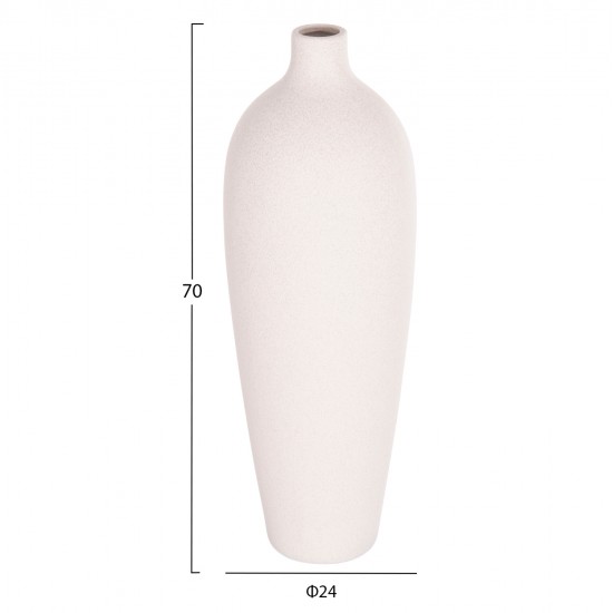 ΕΠΙΤΡΑΠΕΖΙΟ ΚΕΡΑΜΙΚΟ ΔΙΑΚΟΣΜΗΤΙΚΟ GALAD HM4624.01 ΥΠΟΛΕΥΚΟ ΚΡΥΣΤΑΛΛΙΚΟ Φ24x70Υεκ