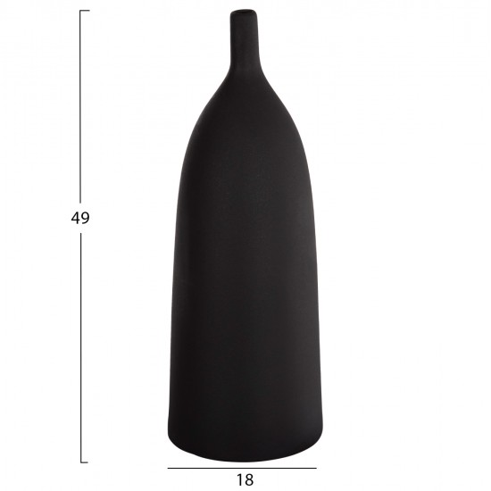 ΕΠΙΤΡΑΠΕΖΙΟ ΚΕΡΑΜΙΚΟ ΔΙΑΚΟΣΜΗΤΙΚΟ GALAD HM4633.02 ΜΑΥΡΟ ΜΑΤ Φ18x49Υ εκ.