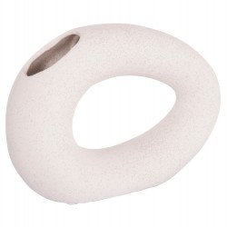 ΕΠΙΤΡΑΠΕΖΙΟ ΚΕΡΑΜΙΚΟ ΔΙΑΚΟΣΜΗΤΙΚΟ ELLIPTO HM4645.01 ΥΠΟΛΕΥΚΟ ΚΡΥΣΤΑΛΛΙΚΟ 23x8x16Υεκ