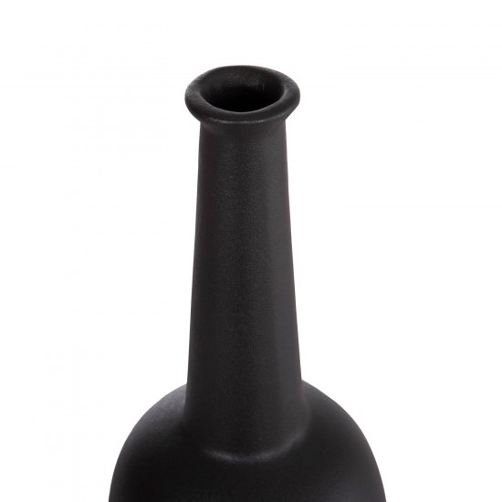 ΕΠΙΤΡΑΠΕΖΙΟ ΚΕΡΑΜΙΚΟ ΔΙΑΚΟΣΜΗΤΙΚΟ ELENDIL HM4592.02 ΜΑΥΡΟ ΜΑΤ Φ10x30Υεκ