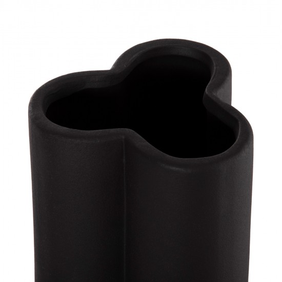 ΕΠΙΤΡΑΠΕΖΙΟ ΚΕΡΑΜΙΚΟ ΔΙΑΚΟΣΜΗΤΙΚΟ GLAΖΕ HM4611.02 ΜΑΥΡΟ ΜΑΤ Φ14x34Υ εκ.