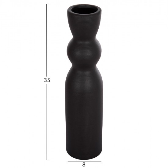 ΕΠΙΤΡΑΠΕΖΙΟ ΚΕΡΑΜΙΚΟ ΔΙΑΚΟΣΜΗΤΙΚΟ SCEPTER HM4614.02 ΜΑΥΡΟ ΜΑΤ Φ8x35Υ εκ.