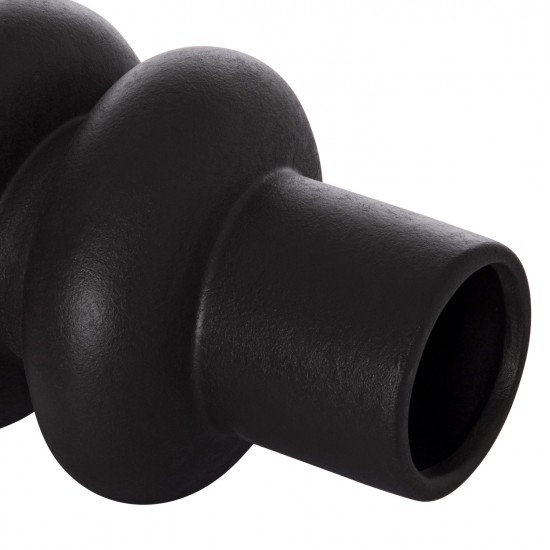 ΕΠΙΤΡΑΠΕΖΙΟ ΚΕΡΑΜΙΚΟ ΔΙΑΚΟΣΜΗΤΙΚΟ ROOK HM4627.02 ΜΑΥΡΟ ΜΑΤ Φ16x25,5Υεκ