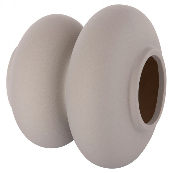 ΕΠΙΤΡΑΠΕΖΙΟ ΚΕΡΑΜΙΚΟ ΔΙΑΚΟΣΜΗΤΙΚΟ ROOK HM4629.03 ΓΚΡΙ ΜΑΤ Φ18x17Υεκ