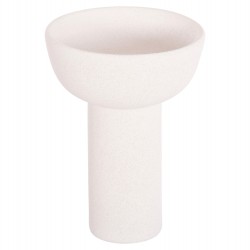 ΕΠΙΤΡΑΠΕΖΙΟ ΚΕΡΑΜΙΚΟ ΔΙΑΚΟΣΜΗΤΙΚΟ ELENDIL HM4602.01 ΥΠΟΛΕΥΚΟ ΚΡΥΣΤΑΛΛΙΚΟ Φ23x32Υ εκ.