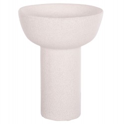 ΕΠΙΤΡΑΠΕΖΙΟ ΚΕΡΑΜΙΚΟ ΔΙΑΚΟΣΜΗΤΙΚΟ ELENDIL HM4603.01 ΥΠΟΛΕΥΚΟ ΚΡΥΣΤΑΛΛΙΚΟ Φ20x26,5Υεκ