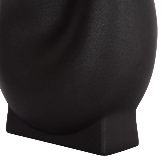 ΕΠΙΤΡΑΠΕΖΙΟ ΚΕΡΑΜΙΚΟ ΔΙΑΚΟΣΜΗΤΙΚΟ GLAΖΕ HM4610.02 ΜΑΥΡΟ ΜΑΤ 26x14x25Υεκ