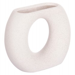 ΕΠΙΤΡΑΠΕΖΙΟ ΚΕΡΑΜΙΚΟ ΔΙΑΚΟΣΜΗΤΙΚΟ ELLIPTO HM4646.01 ΥΠΟΛΕΥΚΟ ΚΡΥΣΤΑΛΛΙΚΟ 18x6,5x14Υεκ