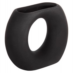 ΕΠΙΤΡΑΠΕΖΙΟ ΚΕΡΑΜΙΚΟ ΔΙΑΚΟΣΜΗΤΙΚΟ ELLIPTO HM4646.02 ΜΑΥΡΟ ΜΑΤ 18x6,5x14Υεκ