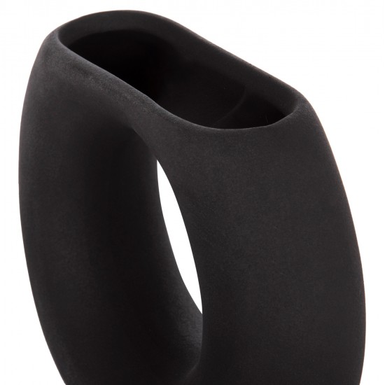 ΕΠΙΤΡΑΠΕΖΙΟ ΚΕΡΑΜΙΚΟ ΔΙΑΚΟΣΜΗΤΙΚΟ ELLIPTO HM4646.02 ΜΑΥΡΟ ΜΑΤ 18x6,5x14Υεκ