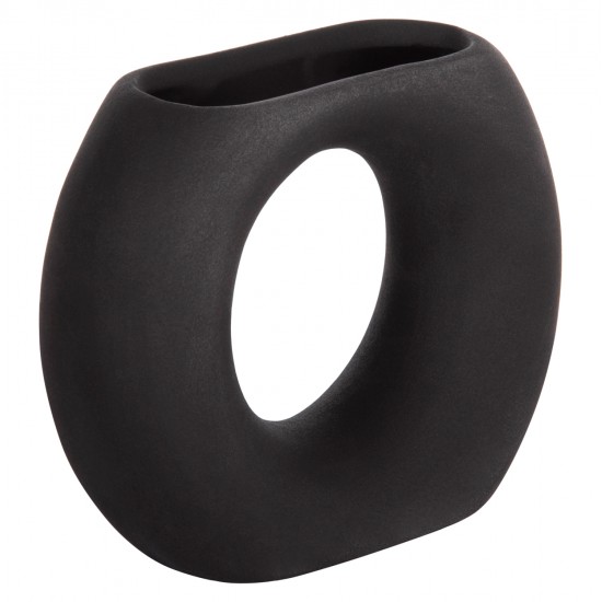 ΕΠΙΤΡΑΠΕΖΙΟ ΚΕΡΑΜΙΚΟ ΔΙΑΚΟΣΜΗΤΙΚΟ ELLIPTO HM4646.02 ΜΑΥΡΟ ΜΑΤ 18x6,5x14Υεκ