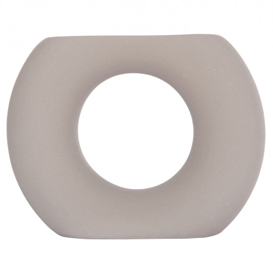 ΕΠΙΤΡΑΠΕΖΙΟ ΚΕΡΑΜΙΚΟ ΔΙΑΚΟΣΜΗΤΙΚΟ ELLIPTO HM4646.03 ΓΚΡΙ ΜΑΤ 18x6,5x14Υεκ