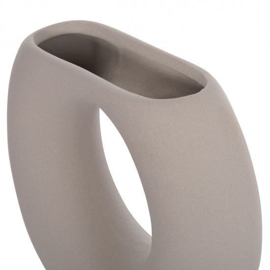 ΕΠΙΤΡΑΠΕΖΙΟ ΚΕΡΑΜΙΚΟ ΔΙΑΚΟΣΜΗΤΙΚΟ ELLIPTO HM4646.03 ΓΚΡΙ ΜΑΤ 18x6,5x14Υεκ