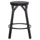 ΣΚΑΜΠΟ ΜΠΑΡ ΑΛΟΥΜΙΝΙΟΥ ΜΕΣΑΙΟΥ ΥΨΟΥΣ CHINO HM6286.02 BAMBOO LOOK & TEXTILENE ΜΑΥΡΟ 43x43x65Υεκ