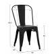 ΚΑΡΕΚΛΑ ΜΕΤΑΛΛΙΚΗ MELITA-PRO HM8641.42 ΜΑΥΡΟ ΜΑΤ 44x47x84.5Υεκ.