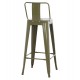 ΣΚΑΜΠΟ BAR ME ΠΛΑΤΗ ΜΕΤΑΛΛΙΚΟ MELITA-PRO HM8643.43 DARK OLIVE GREEN 42x42x100Υεκ.