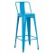 ΣΚΑΜΠΟ BAR-PRO ME ΠΛΑΤΗ ΜΕΤΑΛΛΙΚΟ MELITA HM8643.48 ΜΠΛΕ 42x42x100Υεκ.