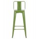 ΣΚΑΜΠΟ BAR ME ΠΛΑΤΗ ΜΕΤΑΛΛΙΚΟ MELITA-PRO HM8643.53 LIGHT OLIVE GREEN 42x42x100Υεκ.