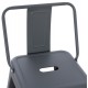 ΣΚΑΜΠΟ ΜΠΑΡ ΜΕΣΑΙΟΥ ΥΨΟΥΣ ΜΕΤΑΛΛΙΚΟ MELITA-PRO HM8574.50 ΓΚΡΙ 43x43x88Υεκ.