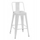 ΣΚΑΜΠΟ ΜΠΑΡ ΜΕΣΑΙΟΥ ΥΨΟΥΣ ΜΕΤΑΛΛΙΚΟ MELITA-PRO HM8574.41 ΛΕΥΚΟ ΜΑΤ 43x43x88Υεκ.