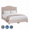 ΚΡΕΒΑΤΙ MALENA HM638.22 ΜΠΕΖ ΥΦΑΣΜΑ Τ. NUBUCK ΓΙΑ ΣΤΡΩΜΑ 150x200εκ.
