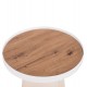 ΣΕΤ 2ΤΜΧ ΤΡΑΠΕΖΙΑ ΣΑΛΟΝΙΟΥ DUNCAN HM21082 MDF ΚΡΕΜ ΚΑΙ ΚΕΡΑΜΙΚΟ TOP Φ80εκ & Φ45εκ