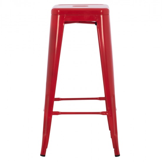 ΣΚΑΜΠΟ ΜΠΑΡ ΜΕΤΑΛΛΙΚΟ MELITA-PRO HM8642.44 ΣΕ ΚΟΚΚΙΝΟ 43x43x78Υεκ.