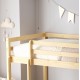 ΠΑΙΔΙΚΗ ΚΟΥΚΕΤΑ τ.MONTESSORI ΜΕ ΠΑΡΚΑΚΙ PLAYKID HM703.01 ΞΥΛΟ ΠΕΥΚΟΥ ΦΥΣΙΚΟ ΓΙΑ 190x90εκ