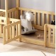 ΠΑΙΔΙΚΗ ΚΟΥΚΕΤΑ τ.MONTESSORI ΜΕ ΠΑΡΚΑΚΙ PLAYKID HM703.01 ΞΥΛΟ ΠΕΥΚΟΥ ΦΥΣΙΚΟ ΓΙΑ 190x90εκ
