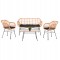 ΣΕΤ ΣΑΛΟΝΙ ΕΞΩΤΕΡΙΚΟΥ ΧΩΡΟΥ 4ΤΜΧ ALLEGRA HM21052 WICKER-ΜΕΤΑΛΛΟ