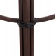 ΣΚΑΜΠΟ ΑΛΟΥΜΙΝΙΟΥ ΜΕΣ.ΥΨΟΥΣ CHINO HM6286.01 BAMBOO LOOK & TEXTILENE ΚΑΦΕ 43x43x65Υεκ