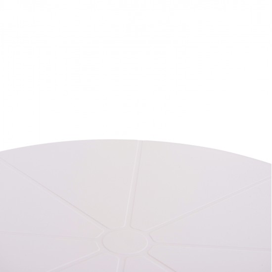 ΤΡΑΠΕΖΙ ΜΠΑΡ ΣΤΡΟΓΓΥΛΟ TERRIN HM6126.11 ΠΟΛΥΠΡΟΠΥΛΕΝΙΟ ΛΕΥΚΟ Φ60x106Υεκ.