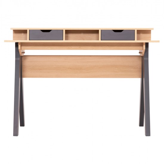 ΓΡΑΦΕΙΟ REXIN HM18290 ΜΕΛΑΜΙΝΗ ΣΕ SONAMA-ΓΚΡΙ 120x19-59x75-85,5ΥΥεκ.